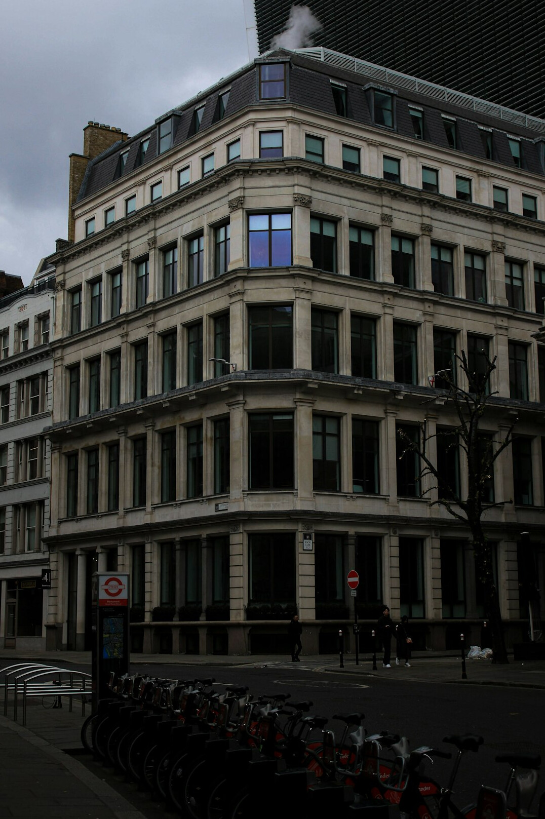 Modern broadcast media company office building exterior in London
